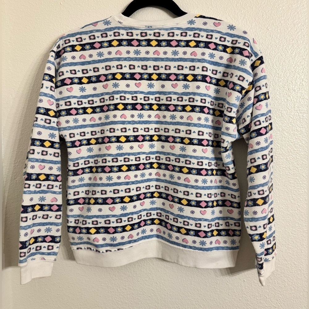 Girls Colorful Patterned heart sweater - Picture 3 of 4